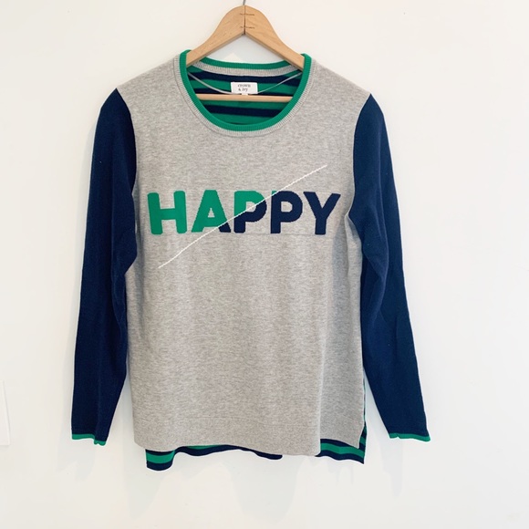 EUC lightweight Crown & Ivy Happy sweater M
